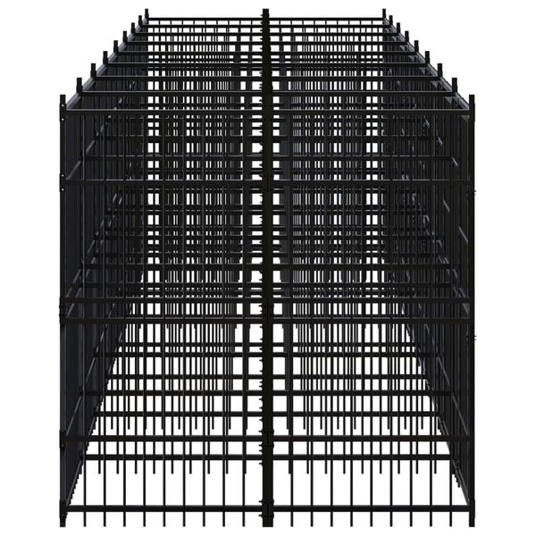 vidaXL Kojec zewnętrzny dla psa, stalowy, 14,75 m&sup2;