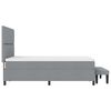 vidaXL Ł&oacute;żko sprężynowe z materacem Jasnoszary 160 x 200 cm tkanina