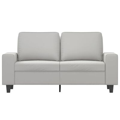 vidaXL Sofa 2-osobowa, jasnoszara, 120 cm, tapicerowana mikrofibrą