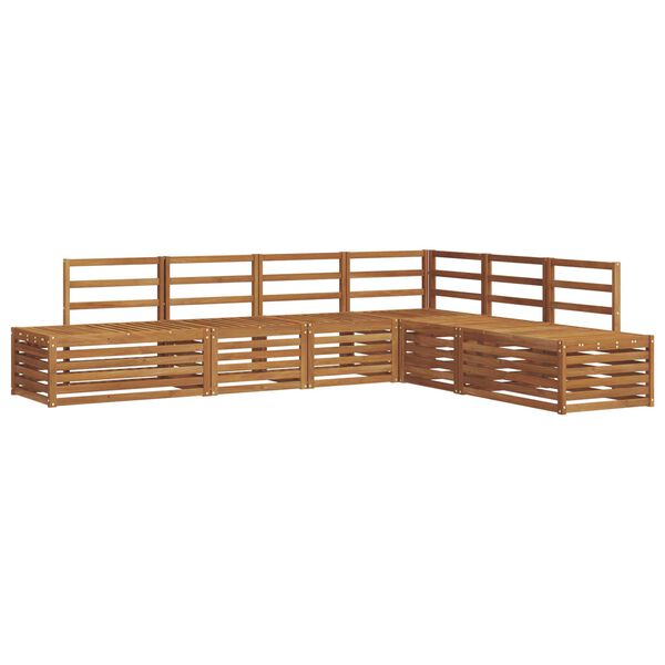 vidaXL Zestaw sof na zewnątrz 6 Sztuka Naturalny Lite Drewno Akacji