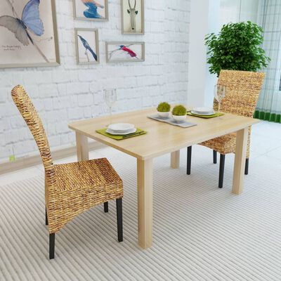 vidaXL Krzesła stołowe, 2 szt., abaka i lite drewno mango