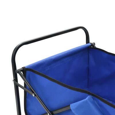 vidaXL Składany wózek ręczny, stalowy, niebieski
