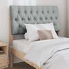 vidaXL Tapicerowane wezgłowie Jasnoszary 90 cm Lite drewno sosnowe