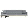 vidaXL Sofa rozkładana L, jasnoszara, 275x140x70 cm, tkanina