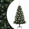 vidaXL Sztuczna choinka z bombkami 150 cm 150 LED Ciepła biel