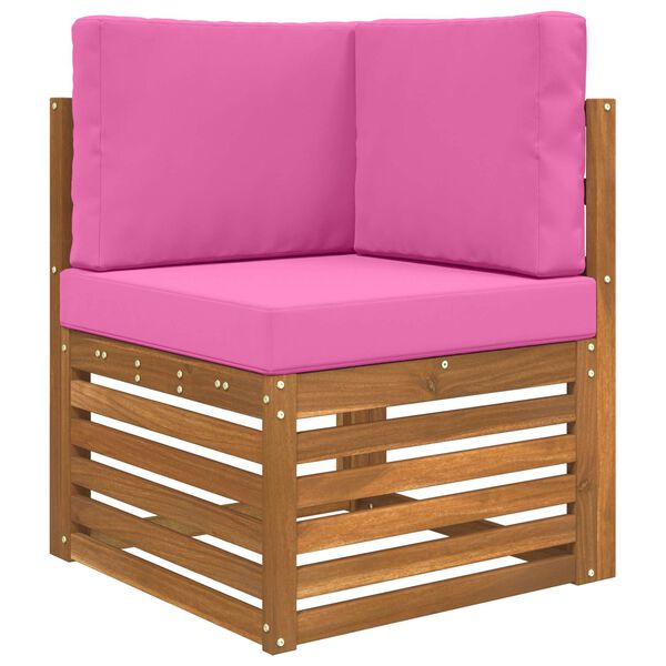 vidaXL Poduszka do sofy na zewnątrz 3 pcs R&oacute;żowy Poliester