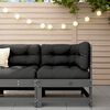 vidaXL Ogrodowa sofa narożna, szara, lite drewno sosnowe
