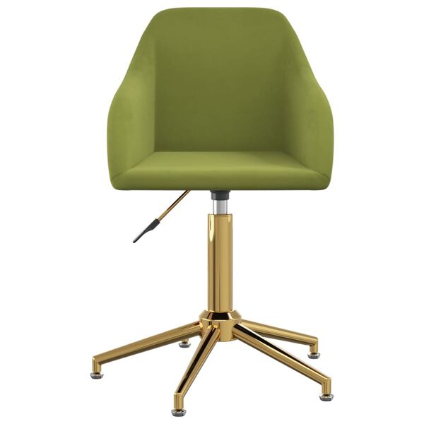 vidaXL Obrotowe krzesła stołowe, 2 szt., jasnozielone, aksamitne