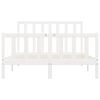 vidaXL Rama ł&oacute;żka, biała, lite drewno, 140x200 cm
