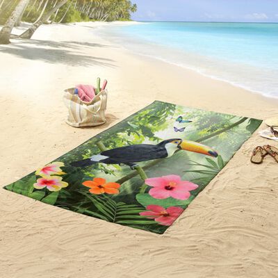 Good Morning Ręcznik plażowy RAINFOREST, 100x180 cm, zielony