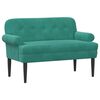 vidaXL Sofa dwuosobowa z guzikowym pikowaniem Turkusowy Welur