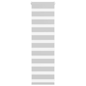 vidaXL Roleta zebra, jasnoszara, szerokość tkaniny 35,9 cm, poliester