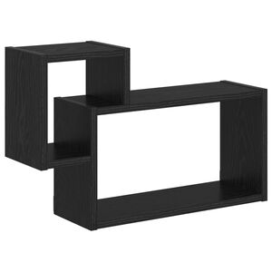 vidaXL P&oacute;łka ścienna Do montażu na ścianie Czarny dąb 55 x 15 x 35 cm