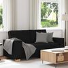 vidaXL Sofa 2-osobowa Czarna 140 cm Tkanina