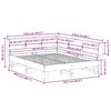 vidaXL Ł&oacute;żko z regałem, bez materaca, 160x200 cm, lite drewno sosnowe