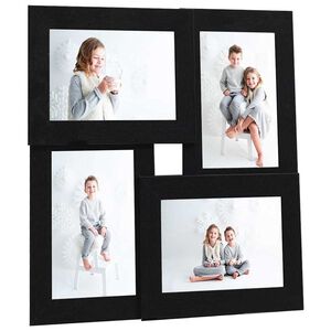 vidaXL Ramka na 4 zdjęcia 10x15 cm, czarna, MDF
