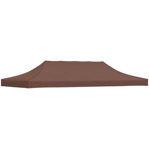 vidaXL Dach do namiotu imprezowego, 6 x 3 m, brązowy, 270 g/m&sup2;