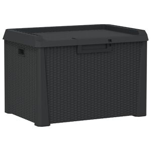 vidaXL Skrzynia ogrodowa, antracytowa, 125 L, PP