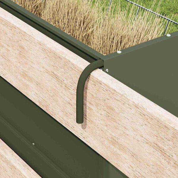 vidaXL Wiszący pojemnik na siano Zielony oliwkowy 61 x 33 x 66 cm