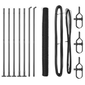 vidaXL Słupek ogrodzeniowy. Szary 10 x 1,5 m (siatka 36 mm) Stal i PVC