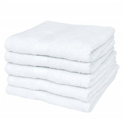 vidaXL Ręczniki hotelowe, 25 szt., bawełna, 400 g/m², 70x140 cm, białe