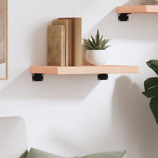 vidaXL P&oacute;łka, 40x20x4 cm, surowe lite drewno dębowe