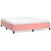 vidaXL Rama ł&oacute;żka, r&oacute;żowa, 160 x 200 cm, tapicerowana aksamitem