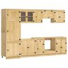 vidaXL Szafkowy z szufladą SKI 9 pcs Miodowy Brąz Lite drewno sosnowe