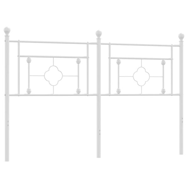 vidaXL Metalowe wymienne wezgłowie, białe, 160 cm
