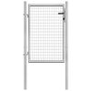 vidaXL Brama ogrodowa ocynkowana stal 105x100 cm srebrna
