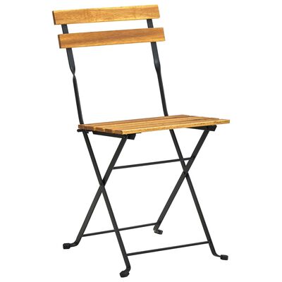 vidaXL Składane krzesła bistro, 4 szt., lite drewno akacjowe