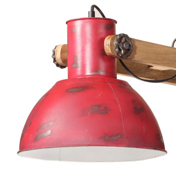 vidaXL Lampa wisząca, 25 W, postarzany czerwony, 85x28x109 cm, E27
