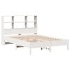 vidaXL Ł&oacute;żko z regałem, bez materaca, białe, 140x200 cm, sosnowe