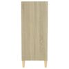 vidaXL Szafka, biel i dąb sonoma, 57x35x90 cm, materiał drewnopochodny