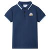 Koszulka dziecięca polo, ciemnoniebieska, 104