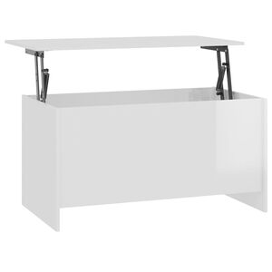 vidaXL Stolik kawowy, biały o wysokim połysku, 102x55,5x52,5 cm