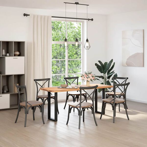 vidaXL Nogi do stołu konsolowego w kształcie litery U 2 szt. Czarne 38x(72-73) cm Stal