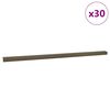 vidaXL Listwy schodowe 30 pcs Brązowy 67 x 3 x 2 cm Aluminium