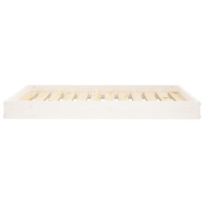 vidaXL Legowisko dla psa, białe, 101,5x74x9 cm, lite drewno sosnowe