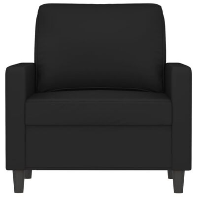 vidaXL Fotel, czarny, 60 cm, obity aksamitem