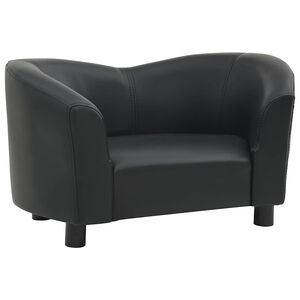 vidaXL Sofa dla psa, czarna, 67x41x39 cm, sztuczna sk&oacute;ra