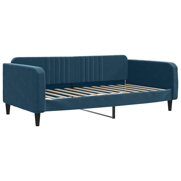 vidaXL Sofa rozsuwana, niebieska, 100x200 cm, aksamit