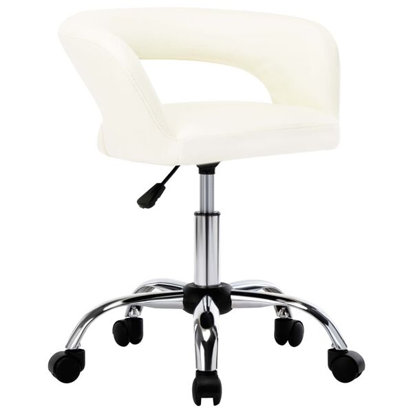 vidaXL Krzesła stołowe, 6 szt., białe, sztuczna sk&oacute;ra