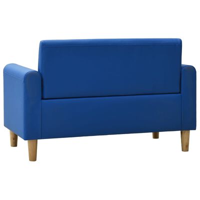 vidaXL 2-osobowa sofa dziecięca, niebieska, sztuczna skóra