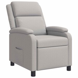 vidaXL Fotel recliner Szary chmur tkanina