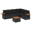 vidaXL Patio Sofa Set 6-osobowe Black