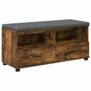 vidaXL Ławka w przedpokoju Dąb Wędzony 100 x 38 x 46 cm