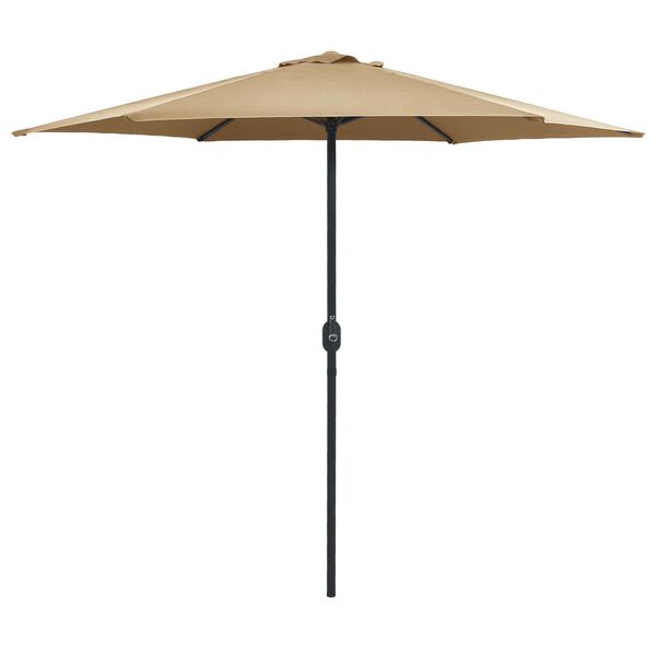 vidaXL Parasol ogrodowy na aluminiowym słupku, 270x246 cm, taupe