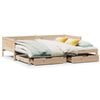 vidaXL Sofa rozsuwana z szufladami, bez materaca, 90x190 cm