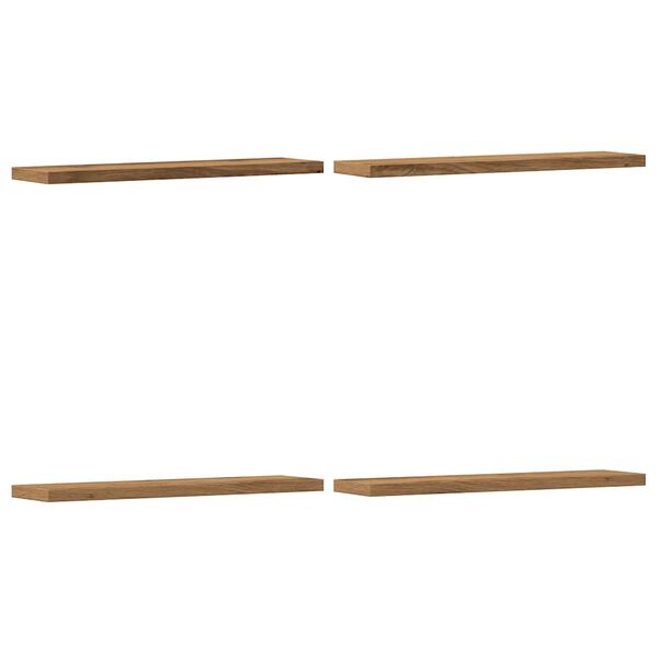 vidaXL P&oacute;łki ścienne, 4 szt., dąb artisan, 40x10x1,5 cm